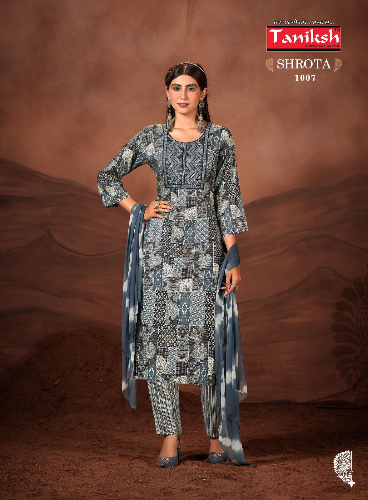 Taniksh Shrota Vol 1 Embroidery Readymade Suits Catalog
